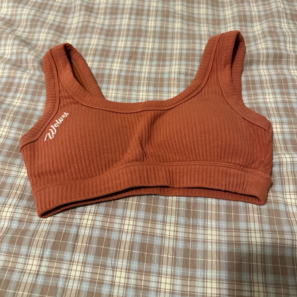 Darc Sport Rust Ribbed Sports Bra